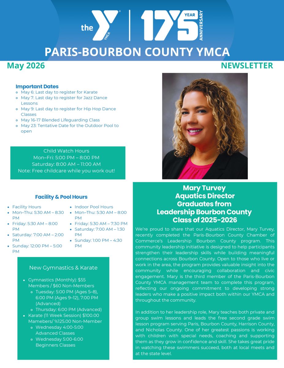 May 2026 YMCA Newsletter